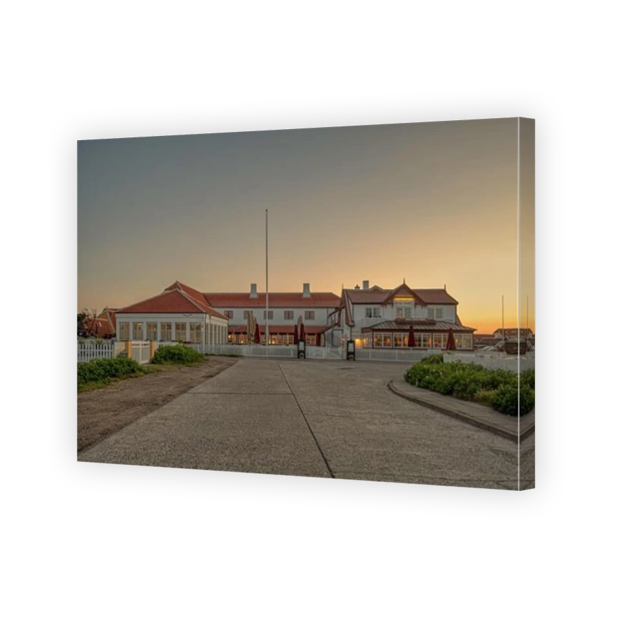 The iconic Ruths Hotel in the twilight hour, Skagen, Denmark, May 25, 2024