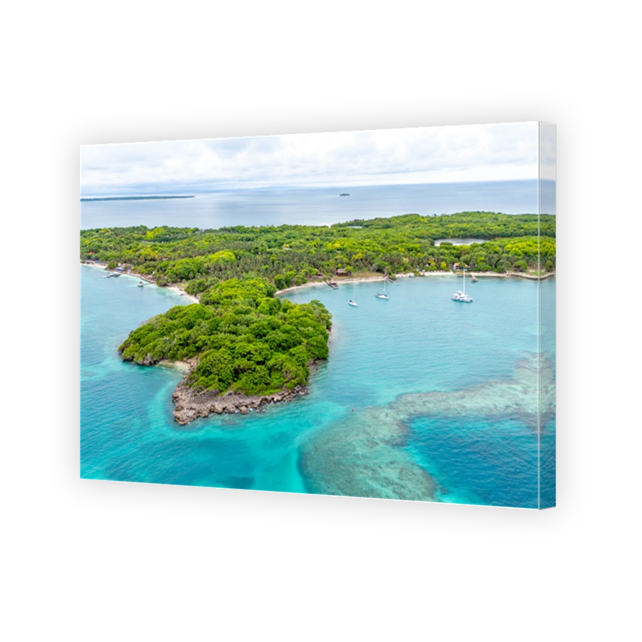 Aerial View of Rosario Island in Cartagena, Colombia