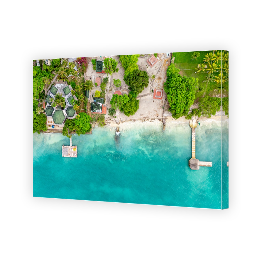 Aerial View of Rosario Island, Colombia