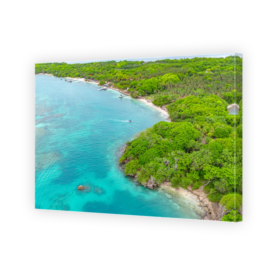 Aerial View of Rosario Island, Colombia