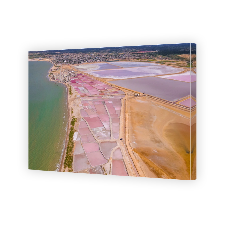 Aerial View of Salt Flats in La Guajira, Colombia