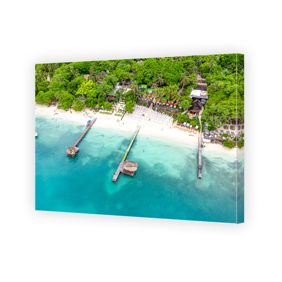 Aerial View of Rosario Island Beach