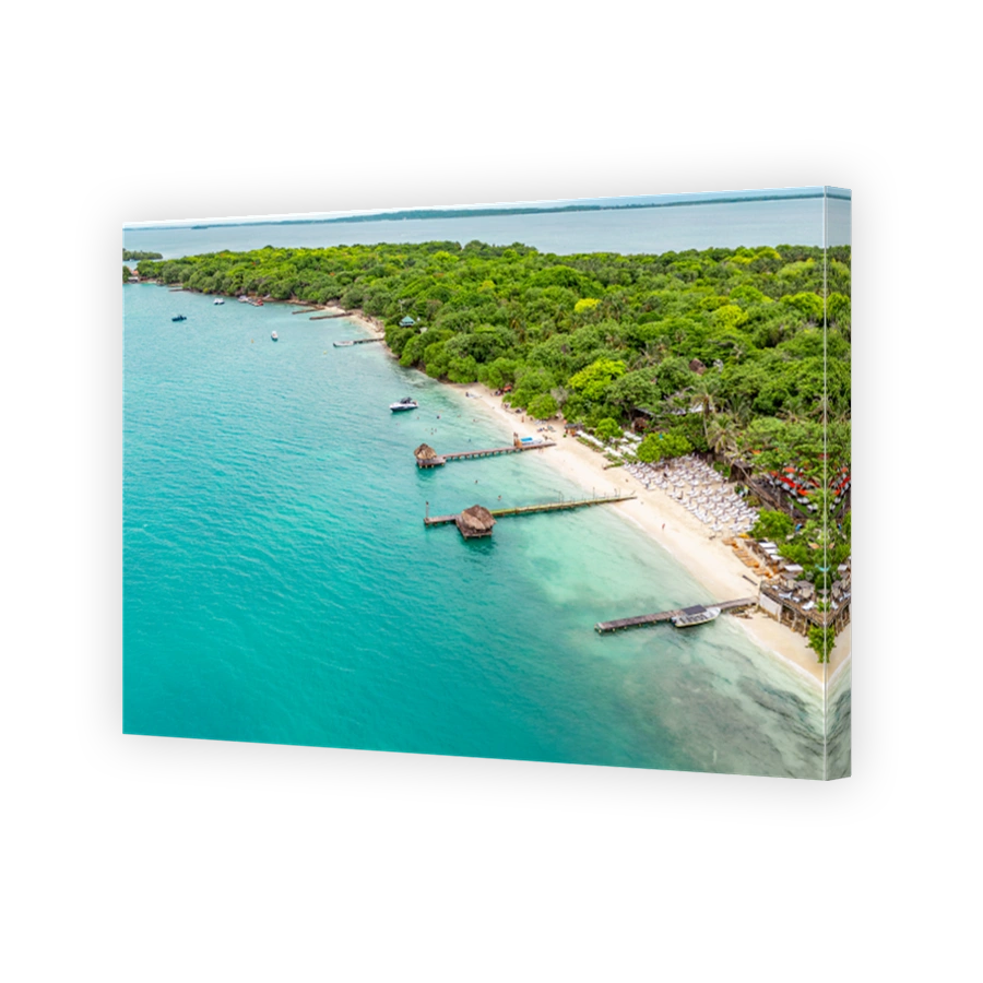 Aerial View of Rosario Island, Colombia