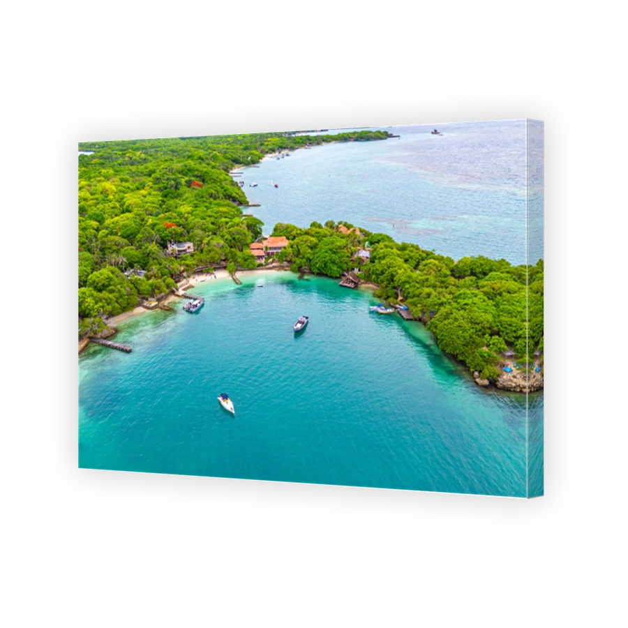 Aerial View of Rosario Island, Colombia