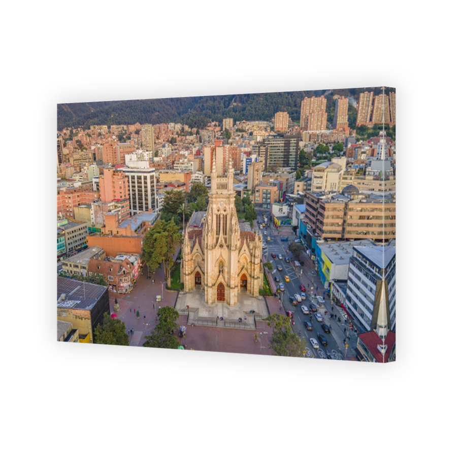 Aerial View of Bogotá's Historic Church