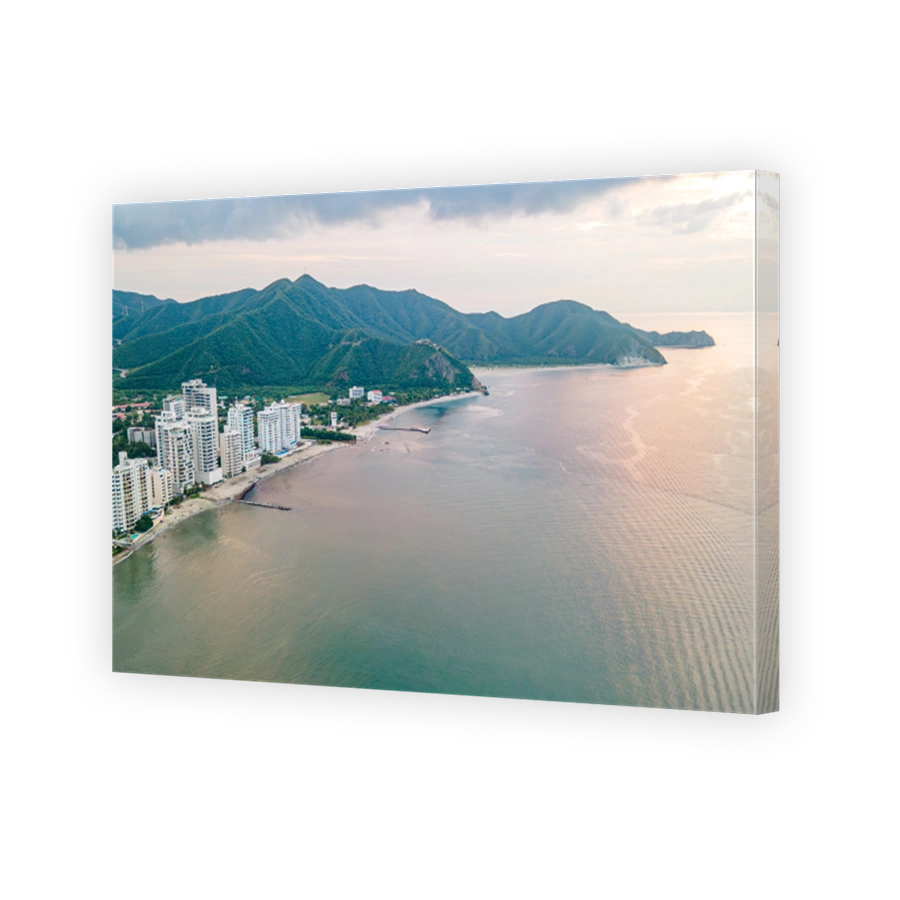 Aerial View of Santa Marta Coastline