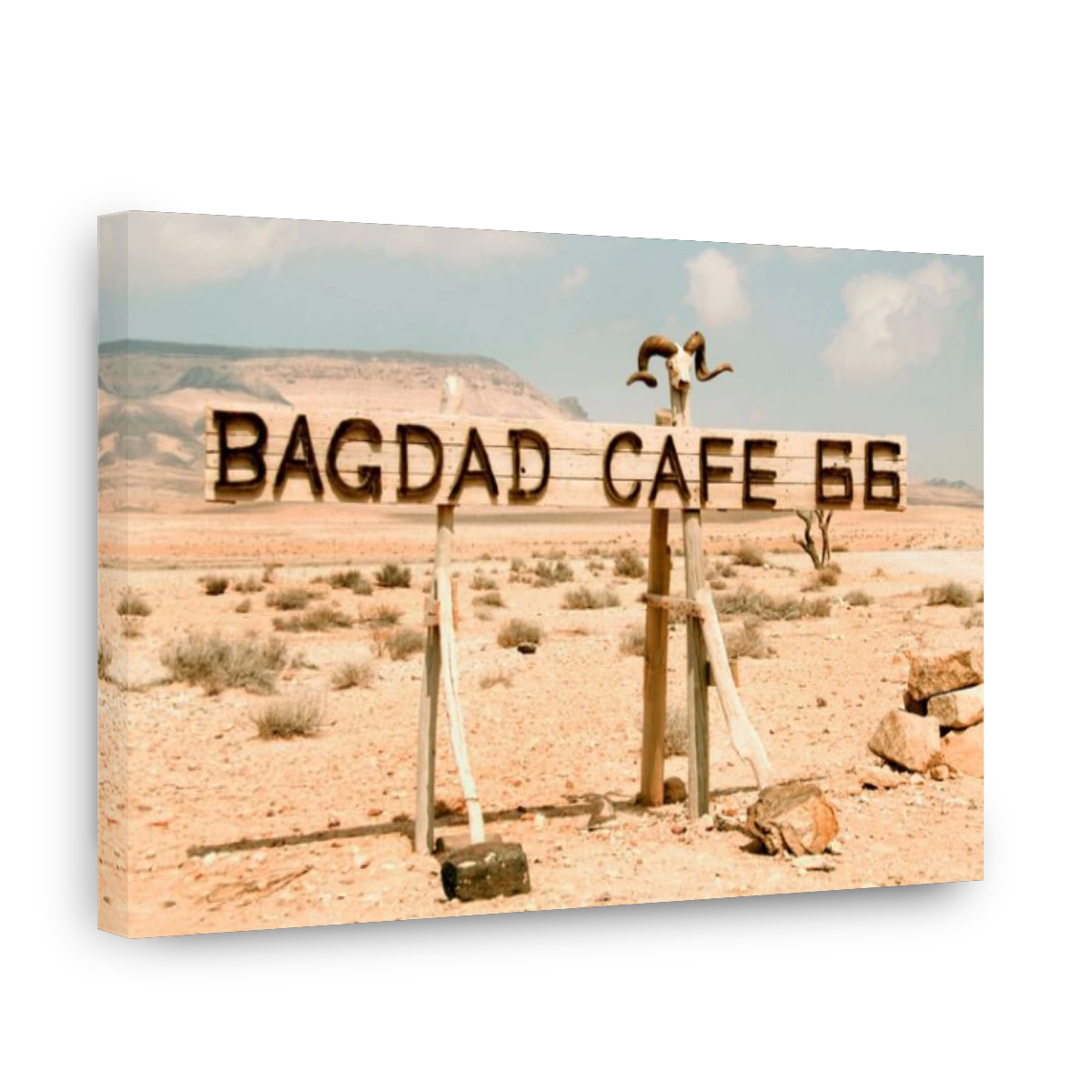 Bagdad cafe on desert road between Damascus Palmyra Syria and Bagdad Iraq