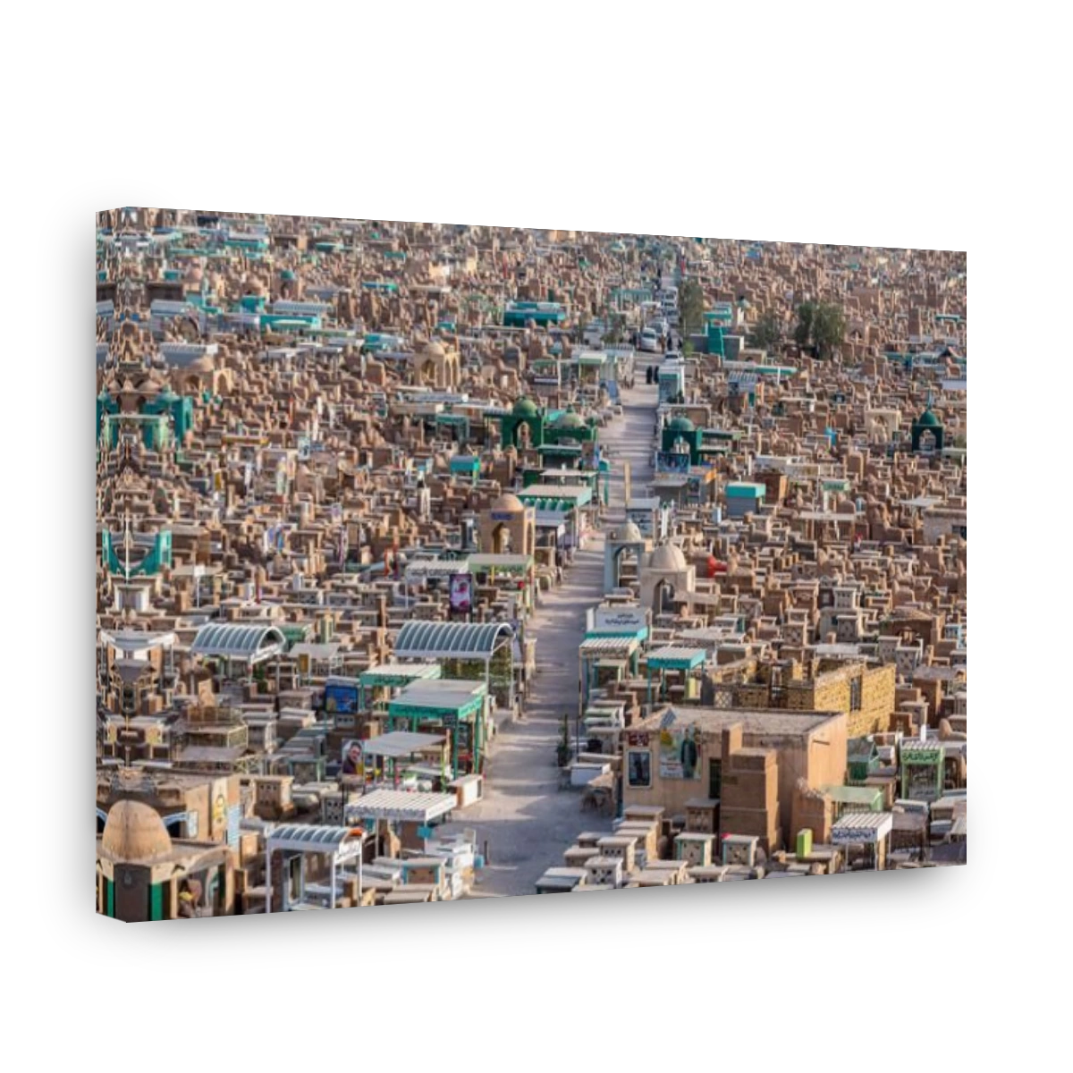 Overlook over Wadi Al-Salam or valley of peace Cemetery, Najaf, Iraq