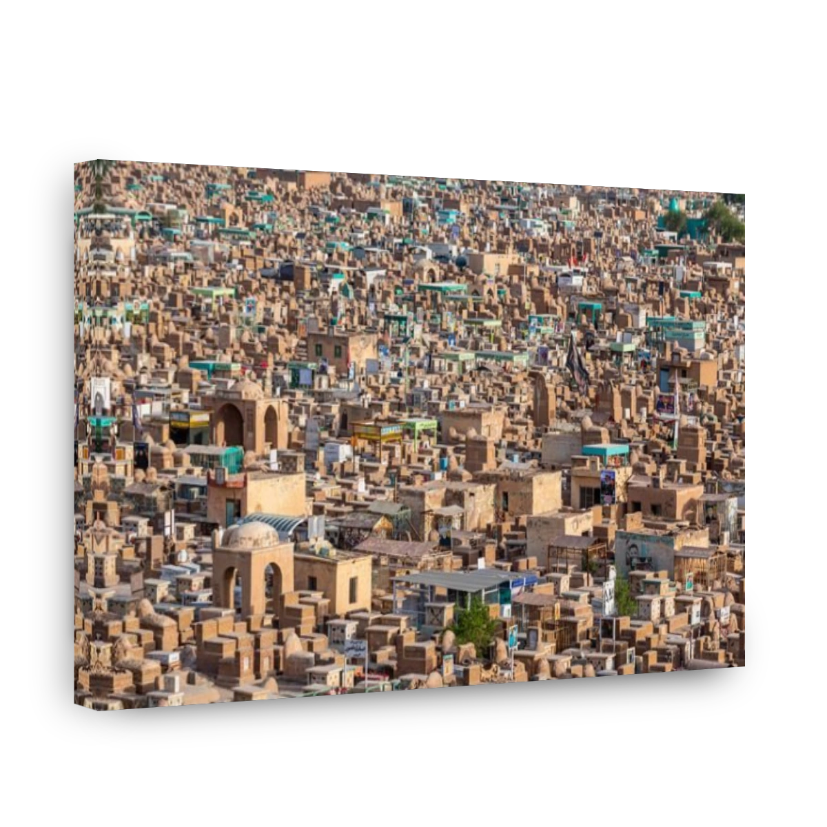 Overlook over Wadi Al-Salam or valley of peace Cemetery, Najaf, Iraq