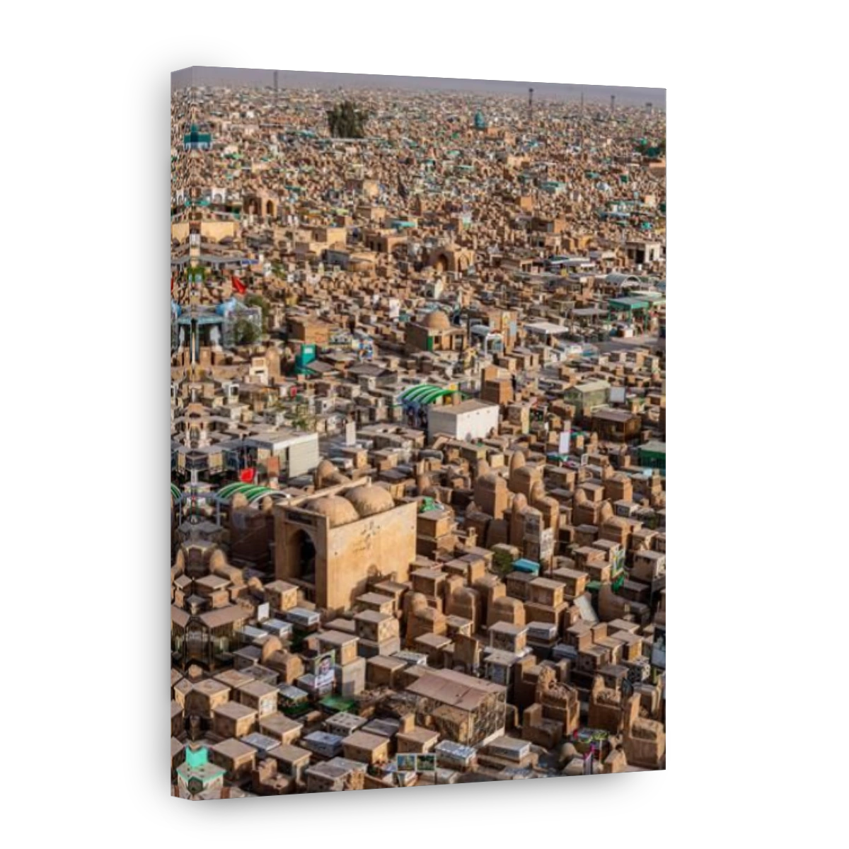 Overlook over Wadi Al-Salam or valley of peace Cemetery, Najaf, Iraq