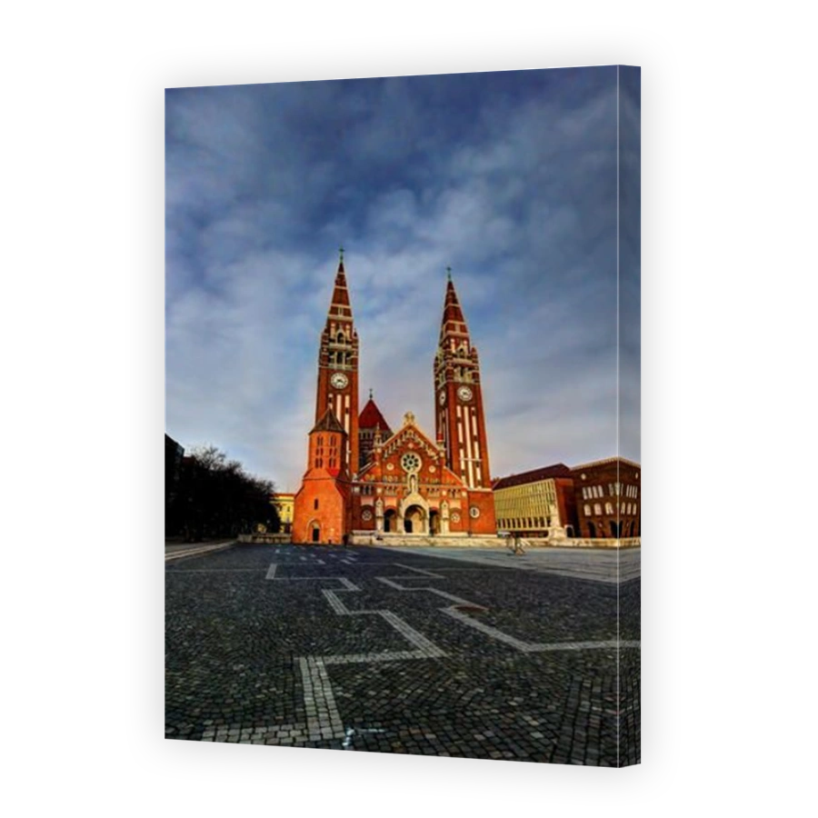 Dome square and Votive church in Szeged, Hungary