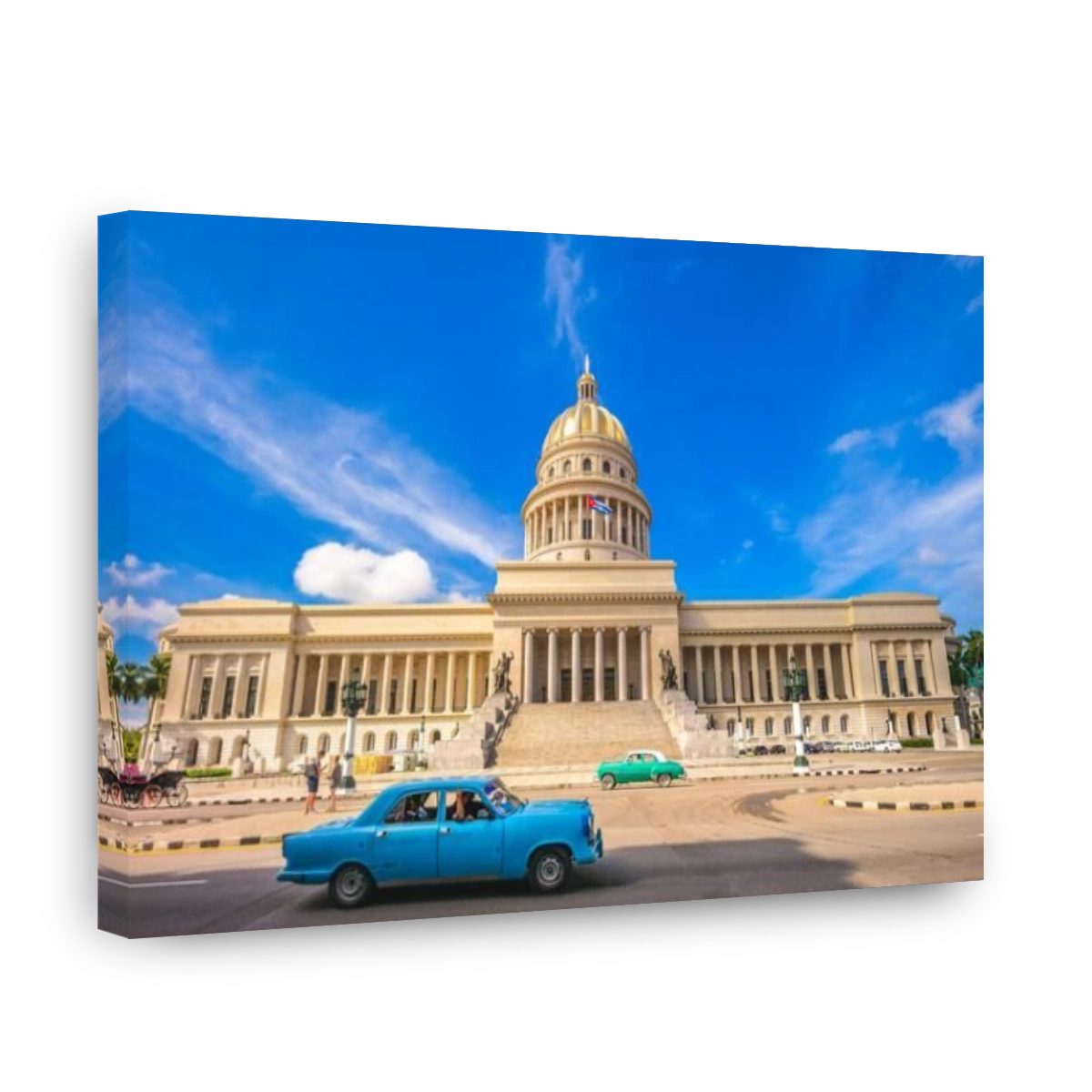 National Capitol Building and vintage in havana, cuba