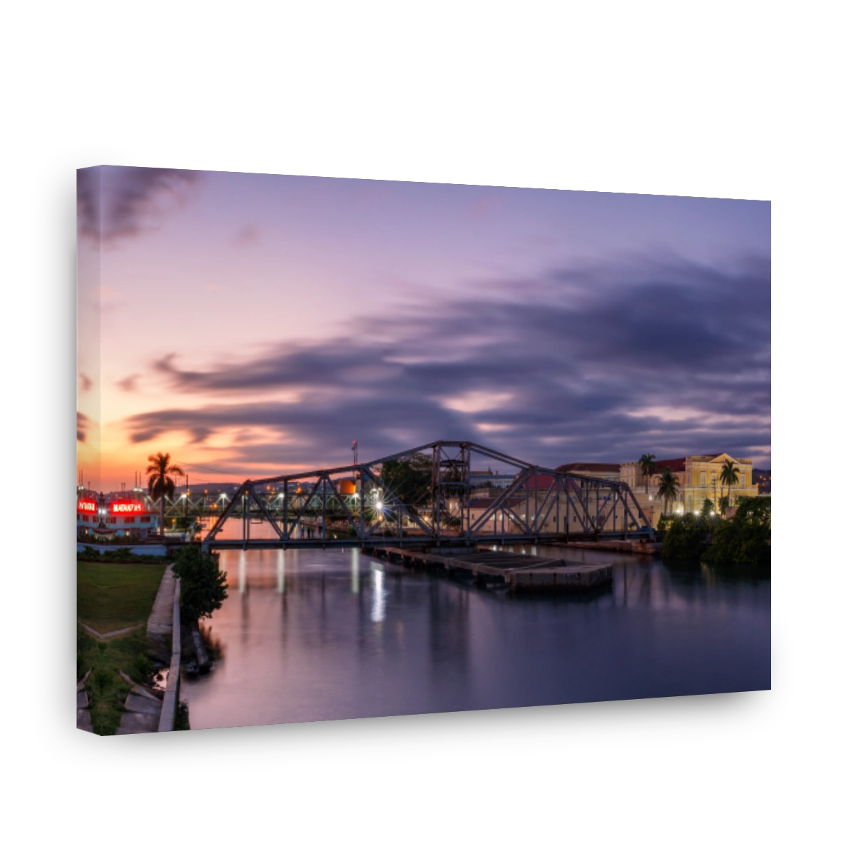 Swing Bridge on the San Juan river in Matanzas, Cuba