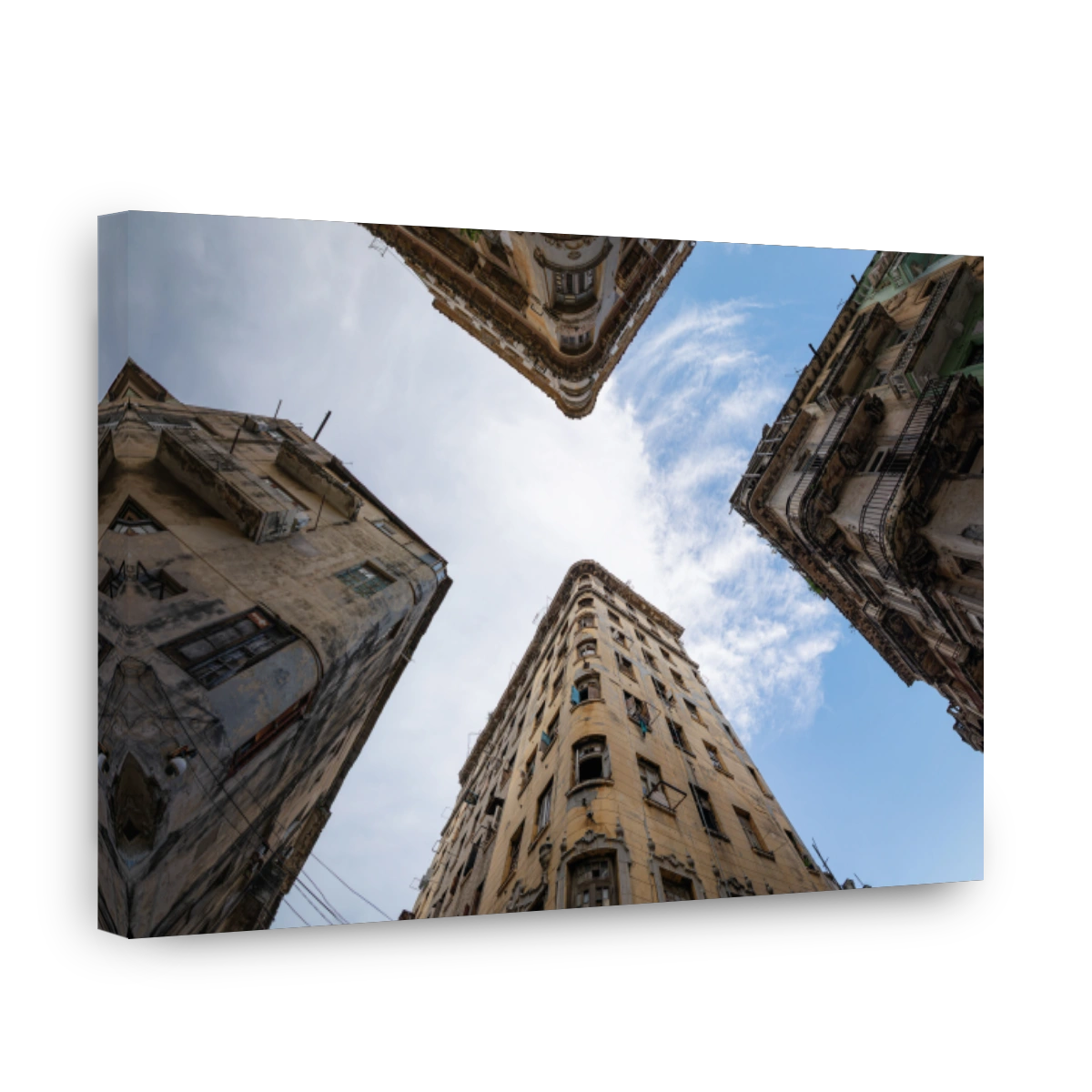 Low-angle Shot of Old Havana Buildings