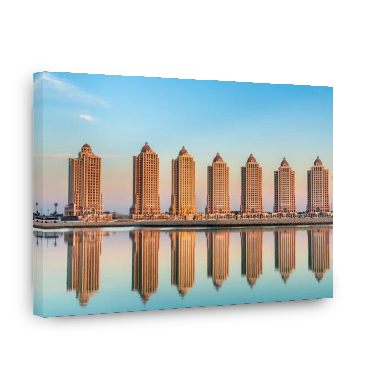 Residential buildings on the Pearl, an artificial island in Doha, Qatar
