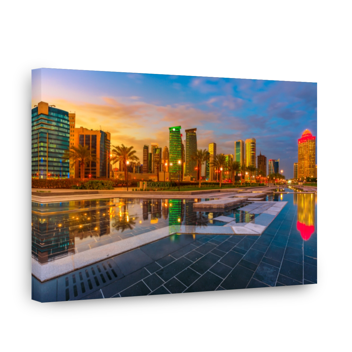 Doha skyline twilight