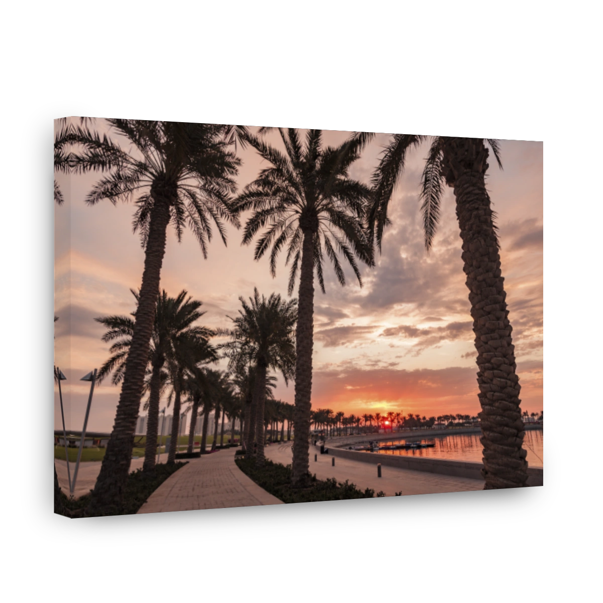 Sunrise in the center of Doha