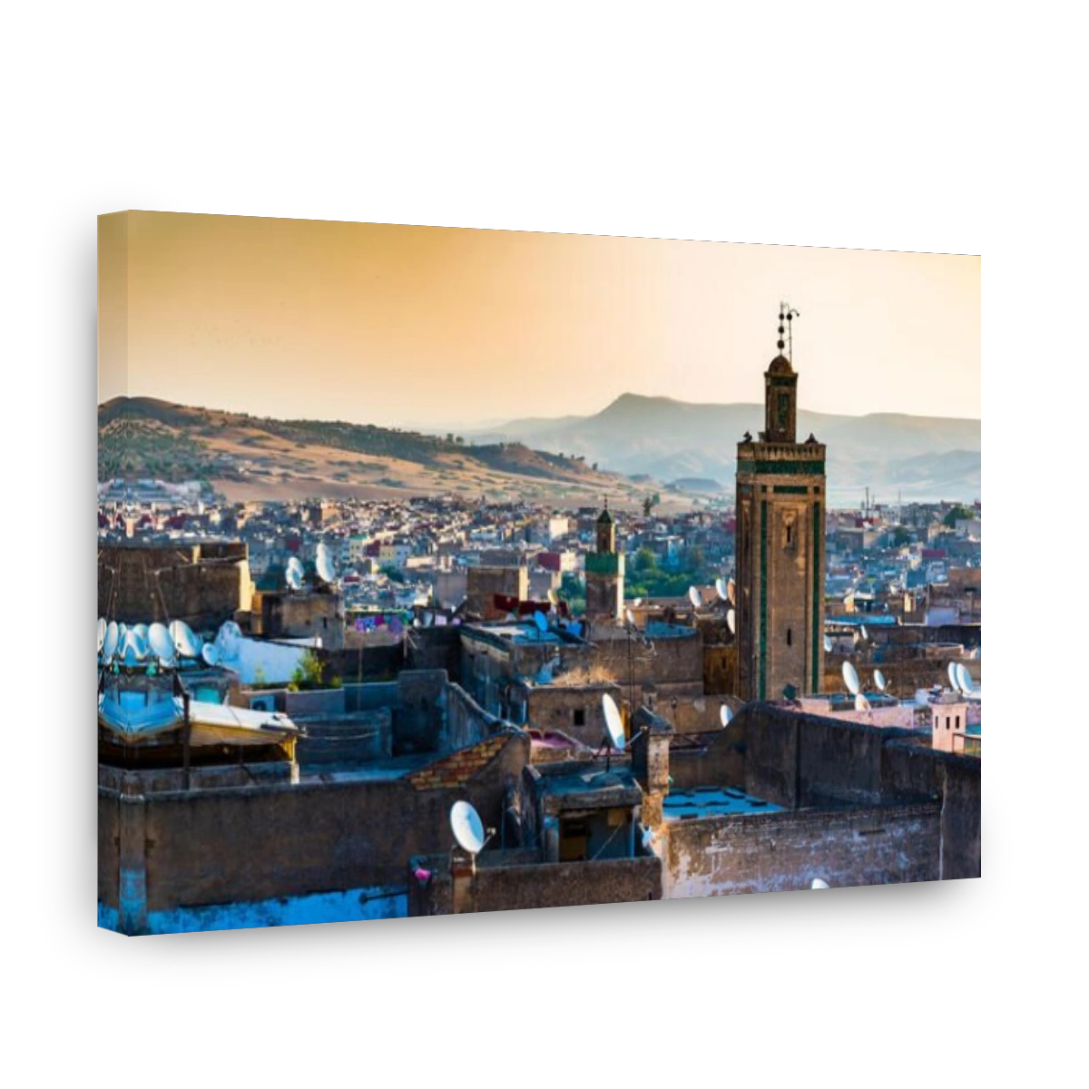 Cityscape View over the rooftops of largest medina in Fes, Morocco, Africa