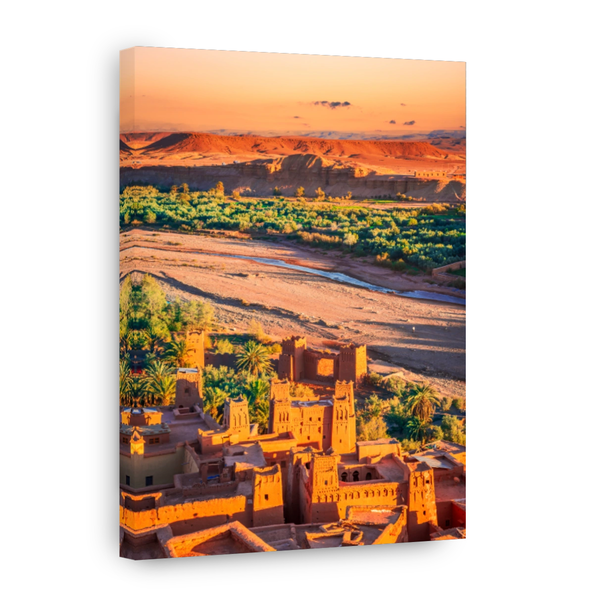 Ait Ben-Haddou, Morocco. Famous old clay town in High Atlas mountains, North Africa.