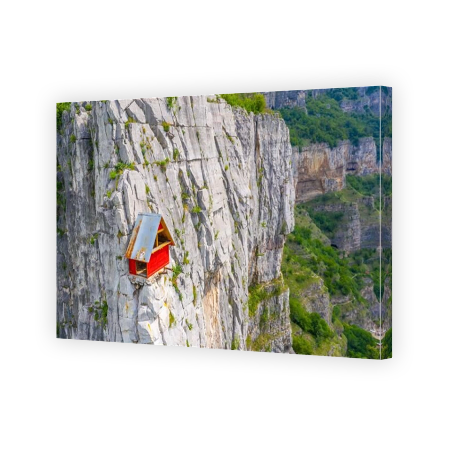 Shelter for climbers at Lakatnik rocks in Bulgaria