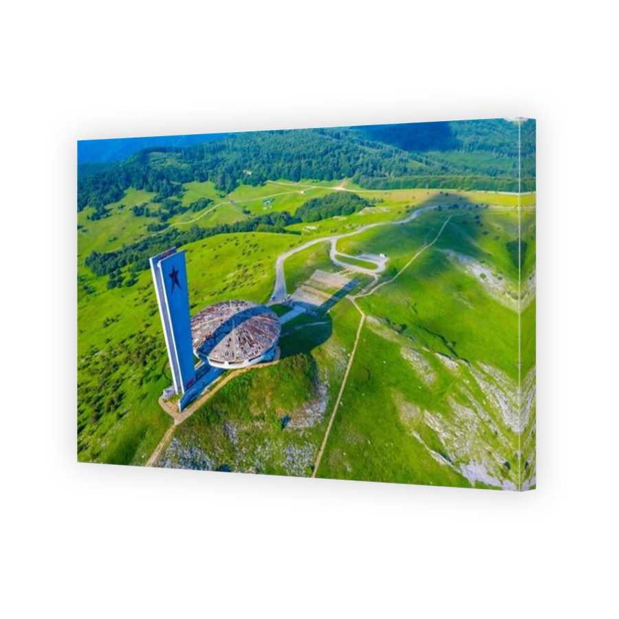 Monument House of the Bulgarian Communist Party at Buzludzha peak in Bulgaria