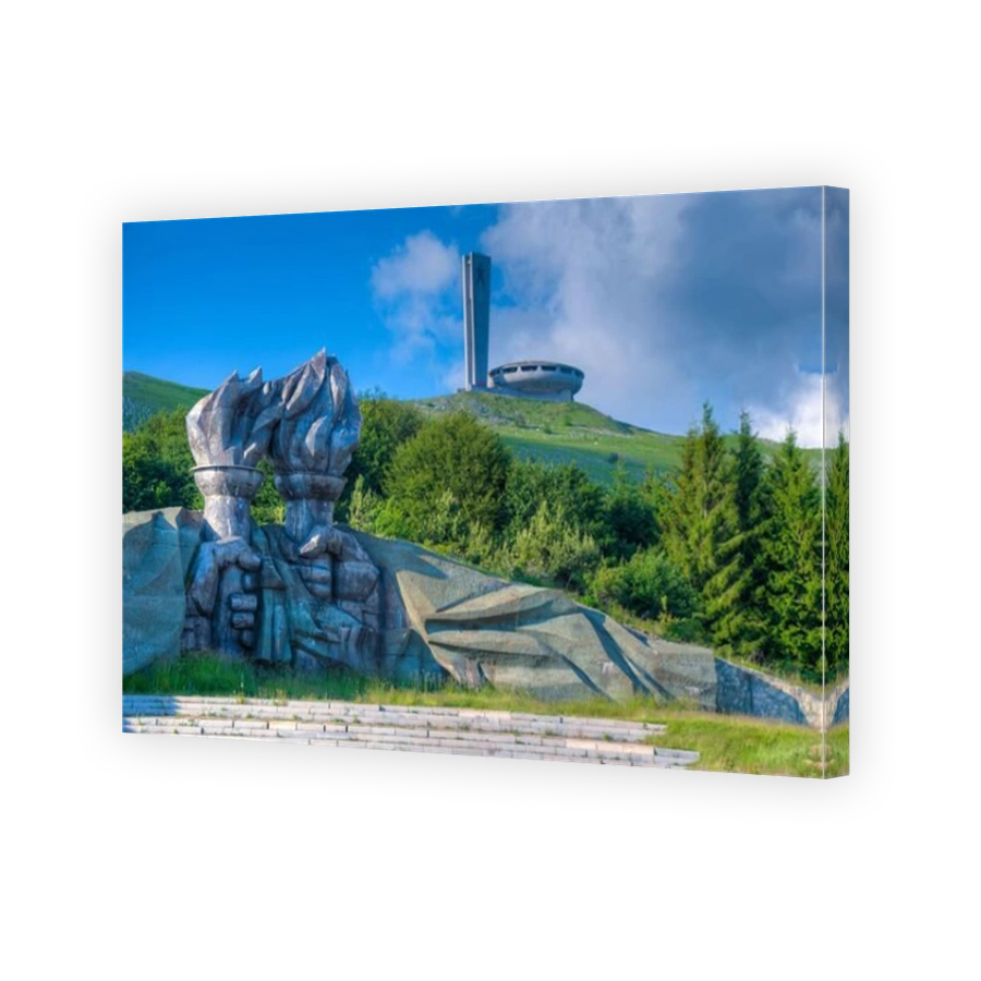 Monument House of the Bulgarian Communist Party at Buzludzha peak in Bulgaria