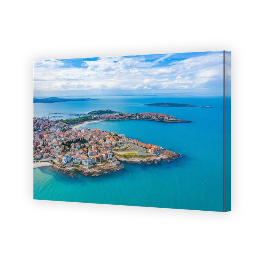 Aerial view of Bulgarian town Sozopol