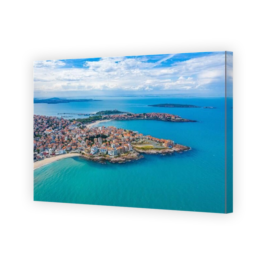 Aerial view of Bulgarian town Sozopol