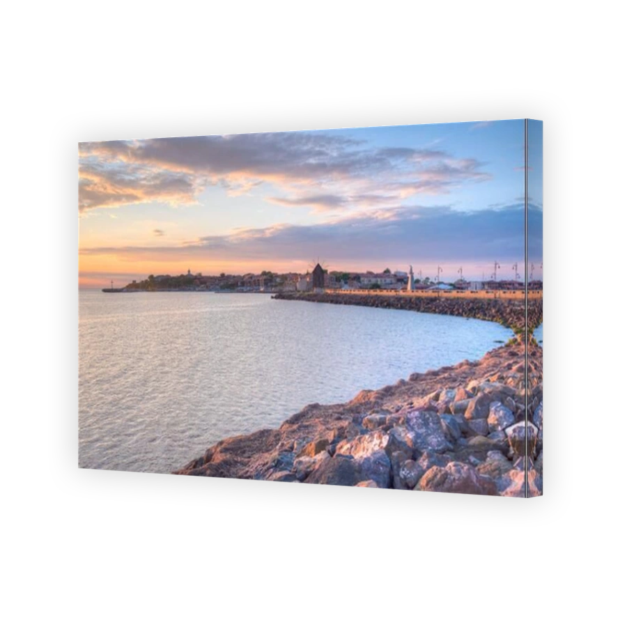 Sunrise view of the Bulgarian town Nessebar