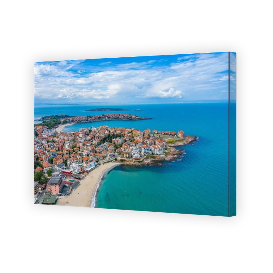 Aerial view of Bulgarian town Sozopol