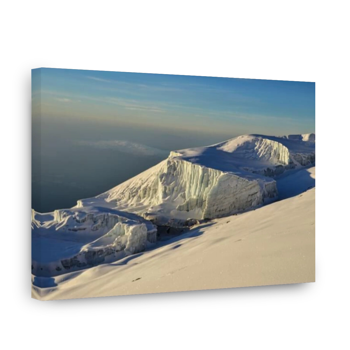 glacier on mount kilimanjaro. Uhuru peak. Top of Africa. Trekking to the highest mountain. Fantastic view. tanzania