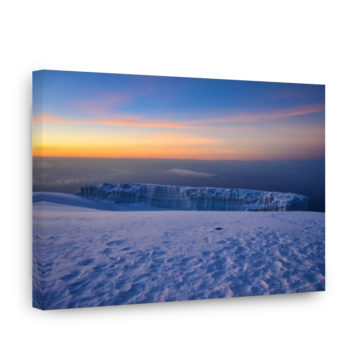 glacier on mount kilimanjaro. Uhuru peak. Top of Africa. Trekking to the highest mountain. Fantastic view. tanzania