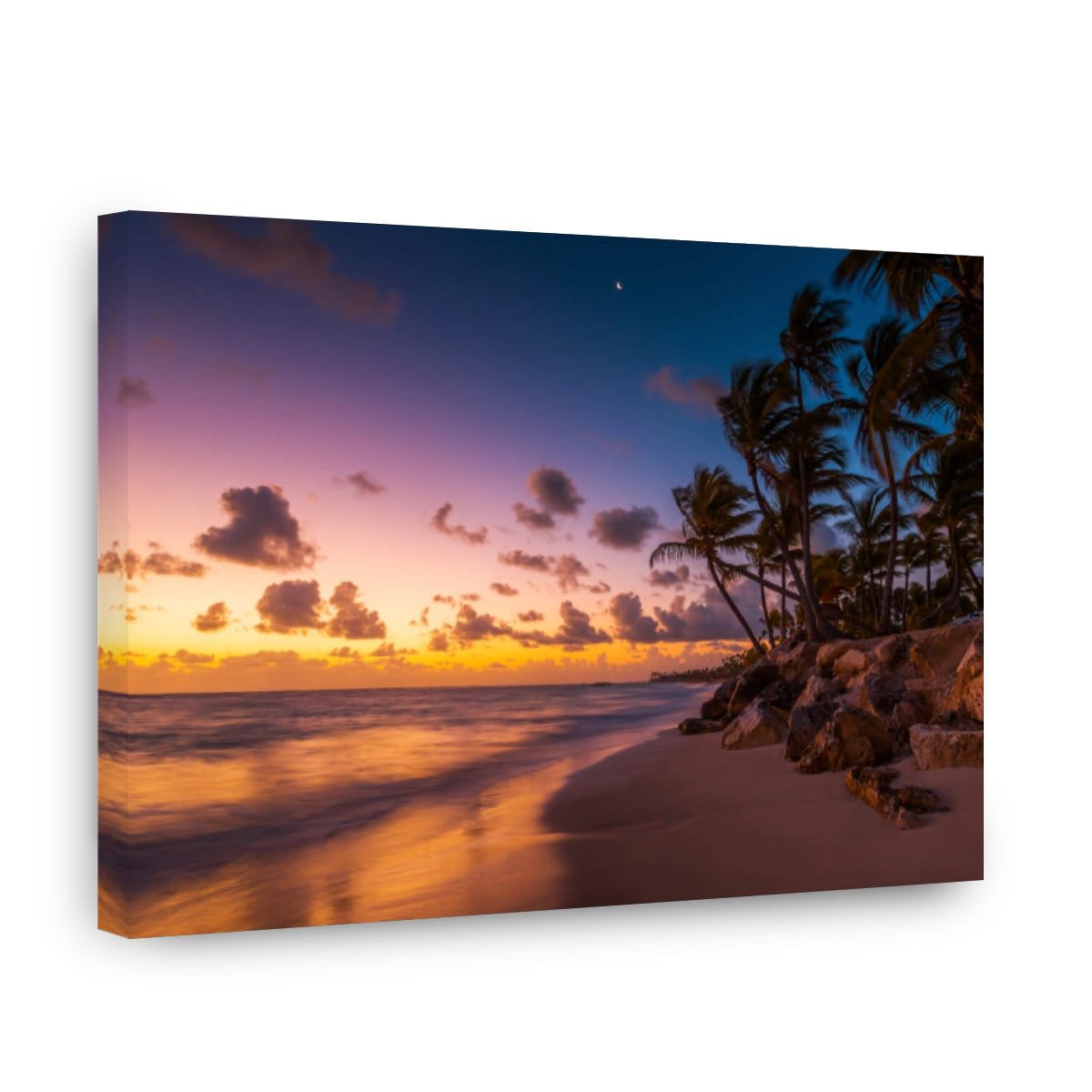 Punta Cana beach resort at sunrise in Dominican Republic.