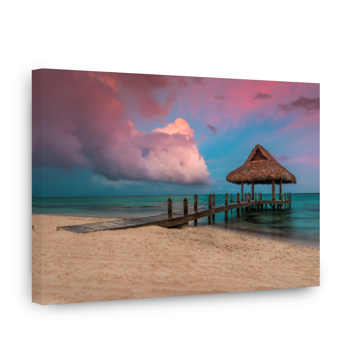 Dramatic clouds over the  Wooden Water Villa in Cap Cana, Dominican Republic