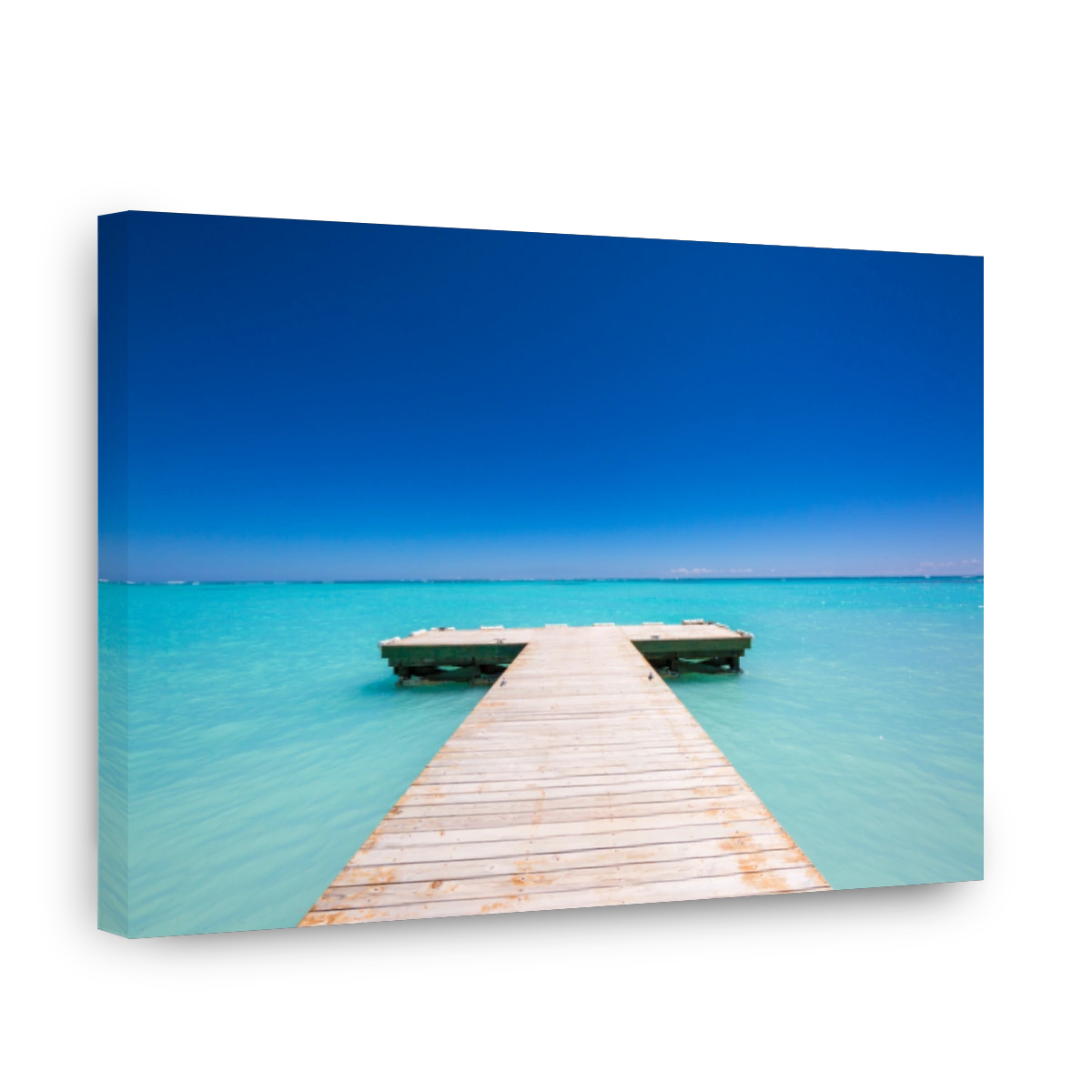 Wooden pier and azure water
