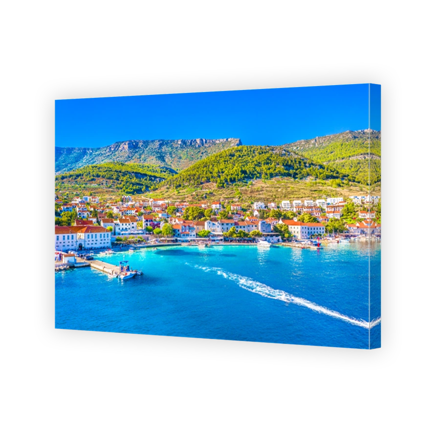 Bol town seafront townscape