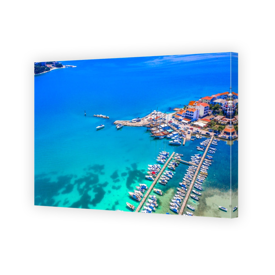 Stobrec Marina summer landscape view.