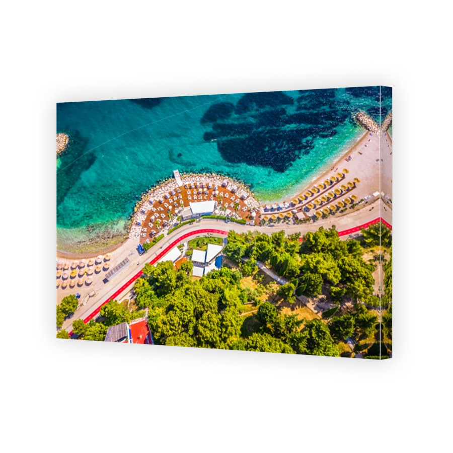 Beach promenade Split city Croatia.