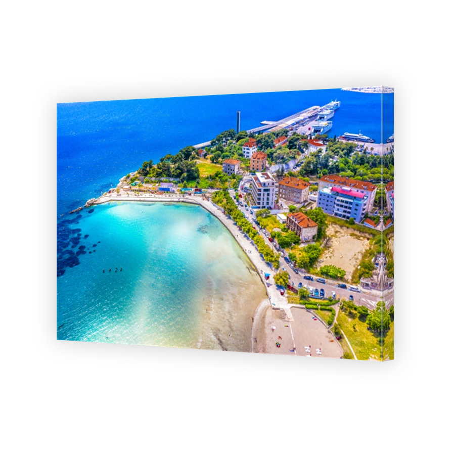 Bacvice beach Split drone.