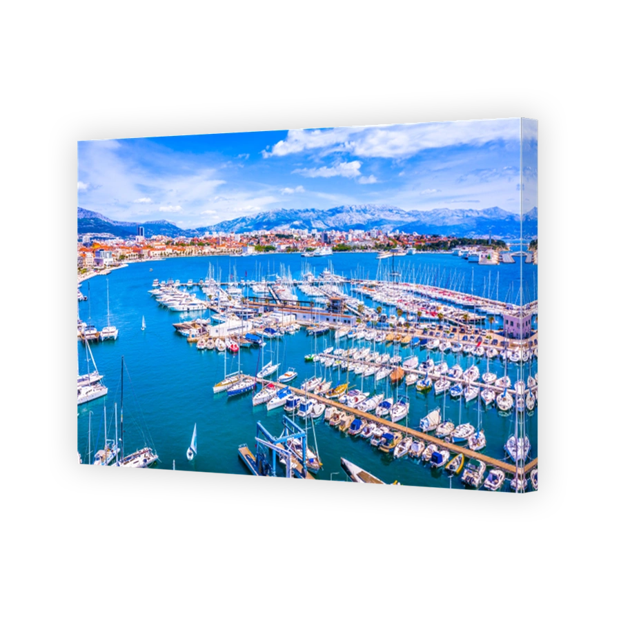 Split city marina view Dalmatia.