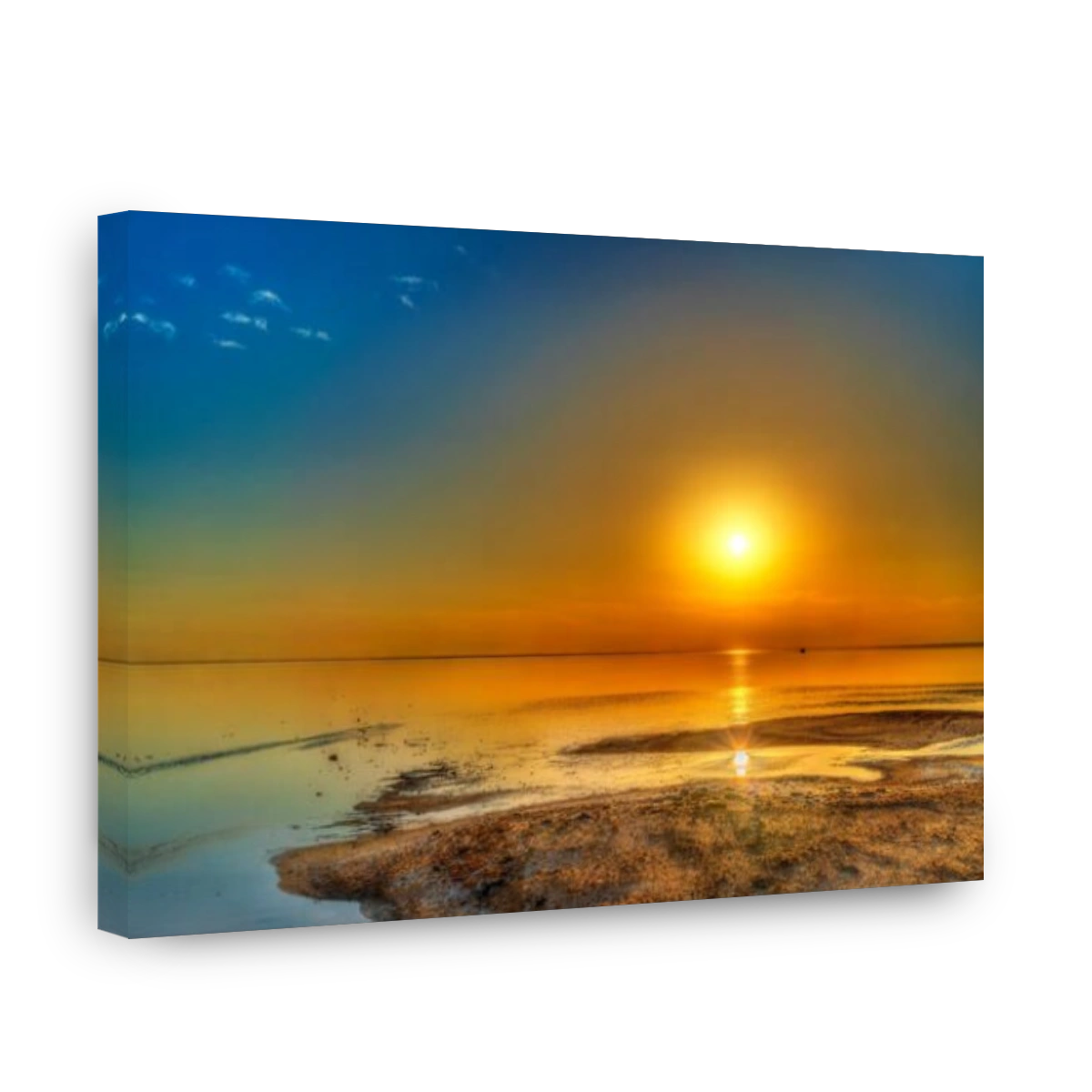 Sunset above Chott el Djerid, an endorheic salt lake in Tunisia