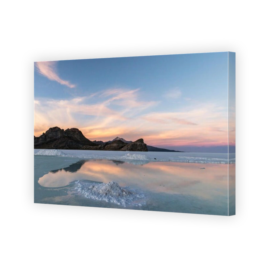 Uyuni salt flats or Salar de Uyuni (or Salar de Tunupa) at sunset in Potosi Bolivia, South America