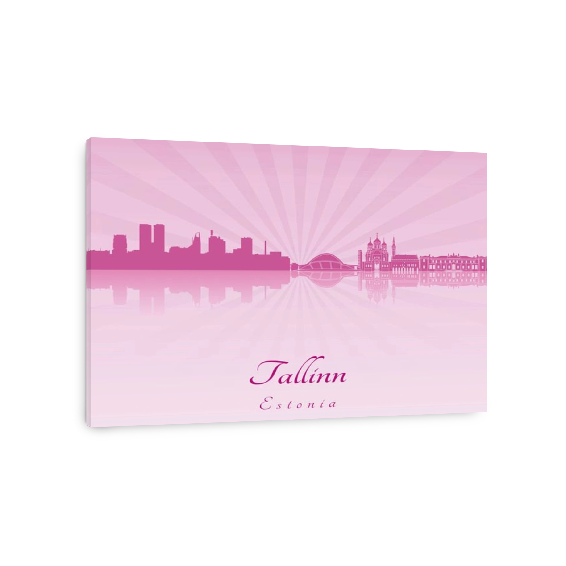 Tallinn skyline in purple radiant