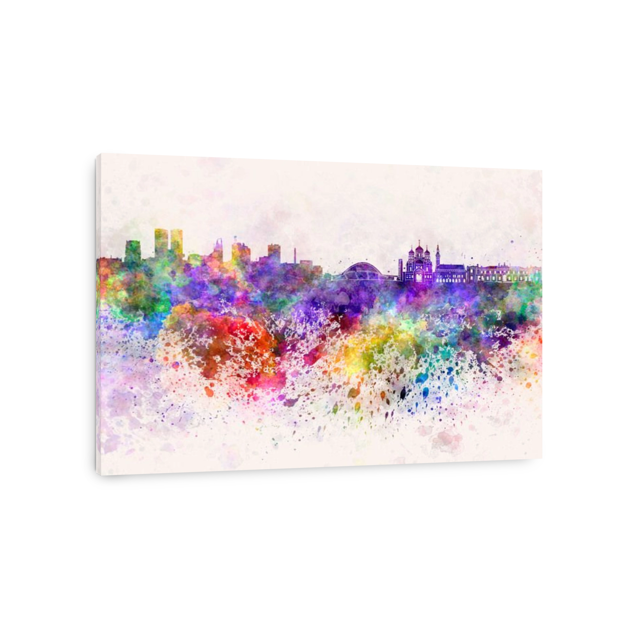 Tallinn skyline in watercolor