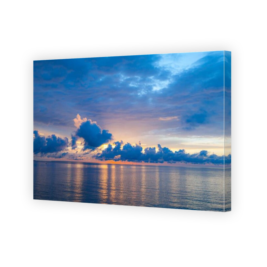Amazing sky and water at sunset over Baltic sea, Tallinn, Estonia