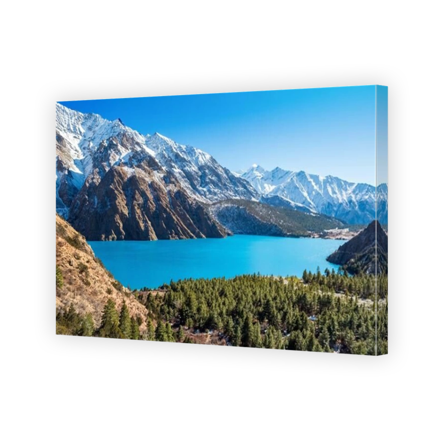 Phoksundo Lake, a glacial lake in the Dolpo region of the Nepal Himalayas