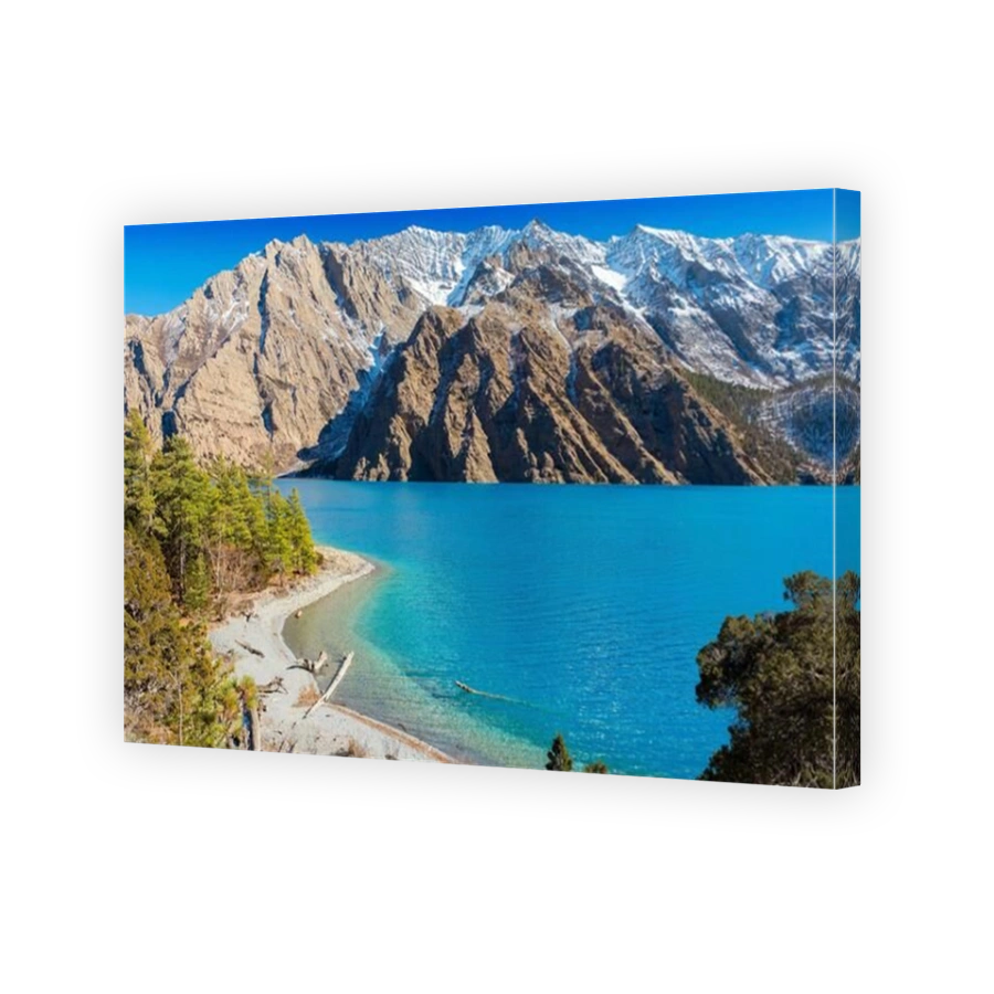 Phoksundo Lake, a glacial lake in the Dolpo region of the Nepal Himalayas