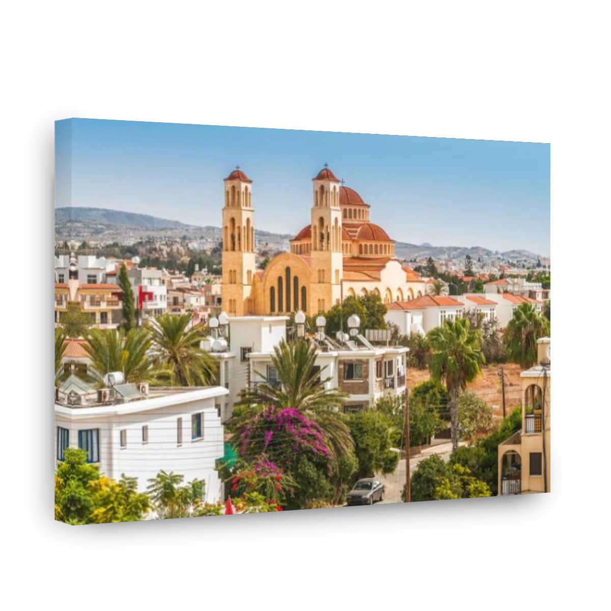 View of the town of Paphos in Cyprus. Paphos is known as the center of ancient history and culture of the island.