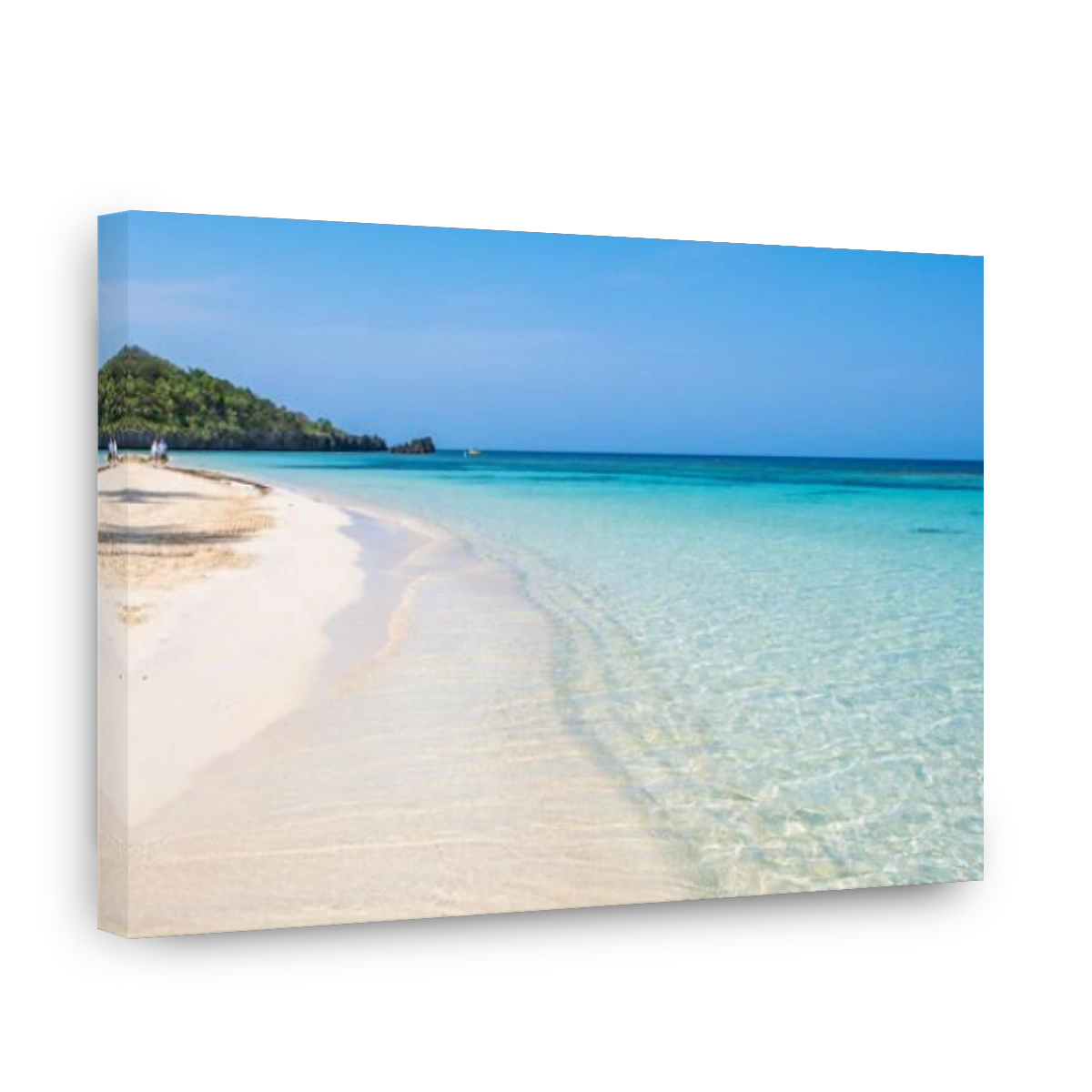 West Bay Roatan Honduras showing the beautiful sandy beach and the crystal clear warm water of the caribbean.