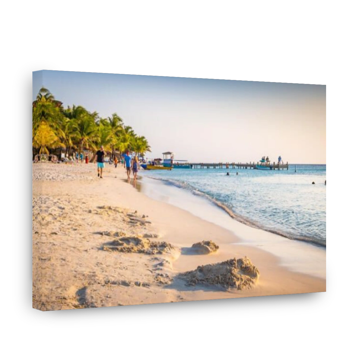 Beautiful sunset on West Bay Beach in Roatan Honduras.